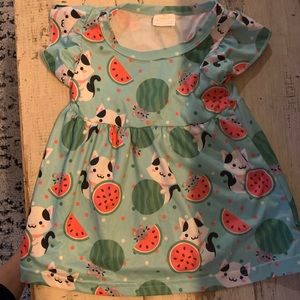 Cute boutique milk silk dress 12M